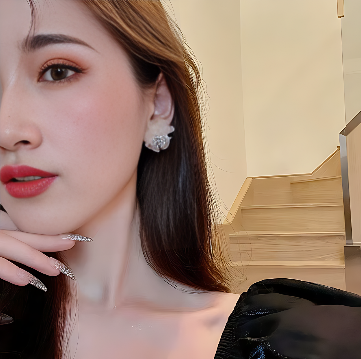 🤍 White Flower Earrings – 925 Sterling Silver Korean Design (8 Variants)