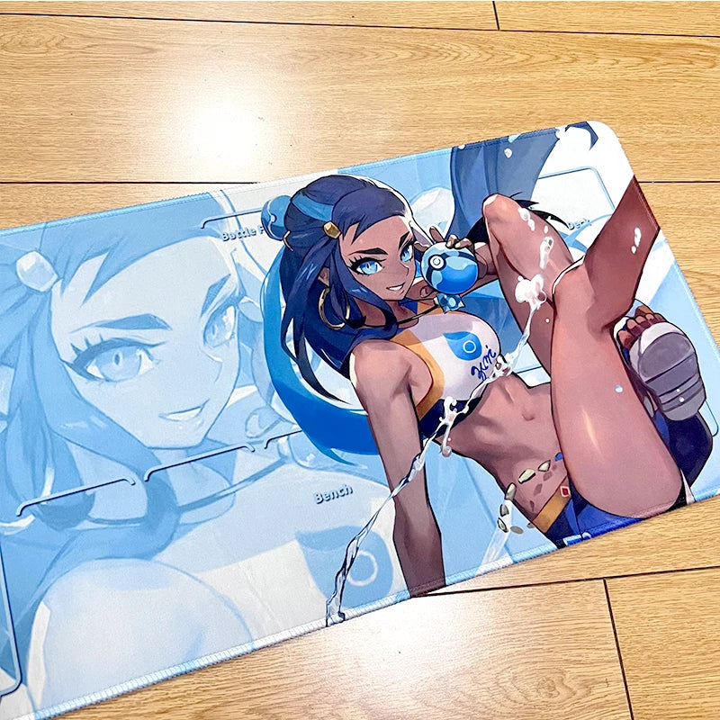 🎀 Pokémon Girls Mouse Pad – Aesthetic Waterproof Desk Mat 💻
