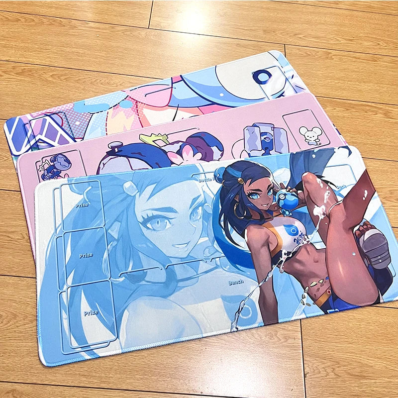 🎀 Pokémon Girls Mouse Pad – Aesthetic Waterproof Desk Mat 💻