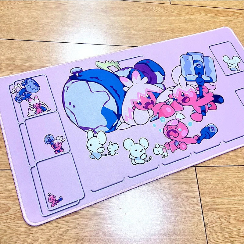 🎀 Pokémon Girls Mouse Pad – Aesthetic Waterproof Desk Mat 💻