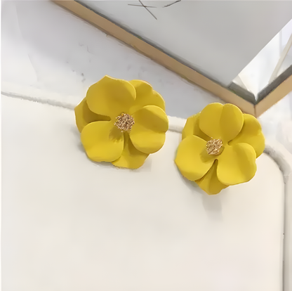 💛S925 Yellow Flower Studs – Cute, Durable & Skin-Friendly