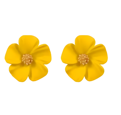 💛S925 Yellow Flower Studs – Cute, Durable & Skin-Friendly