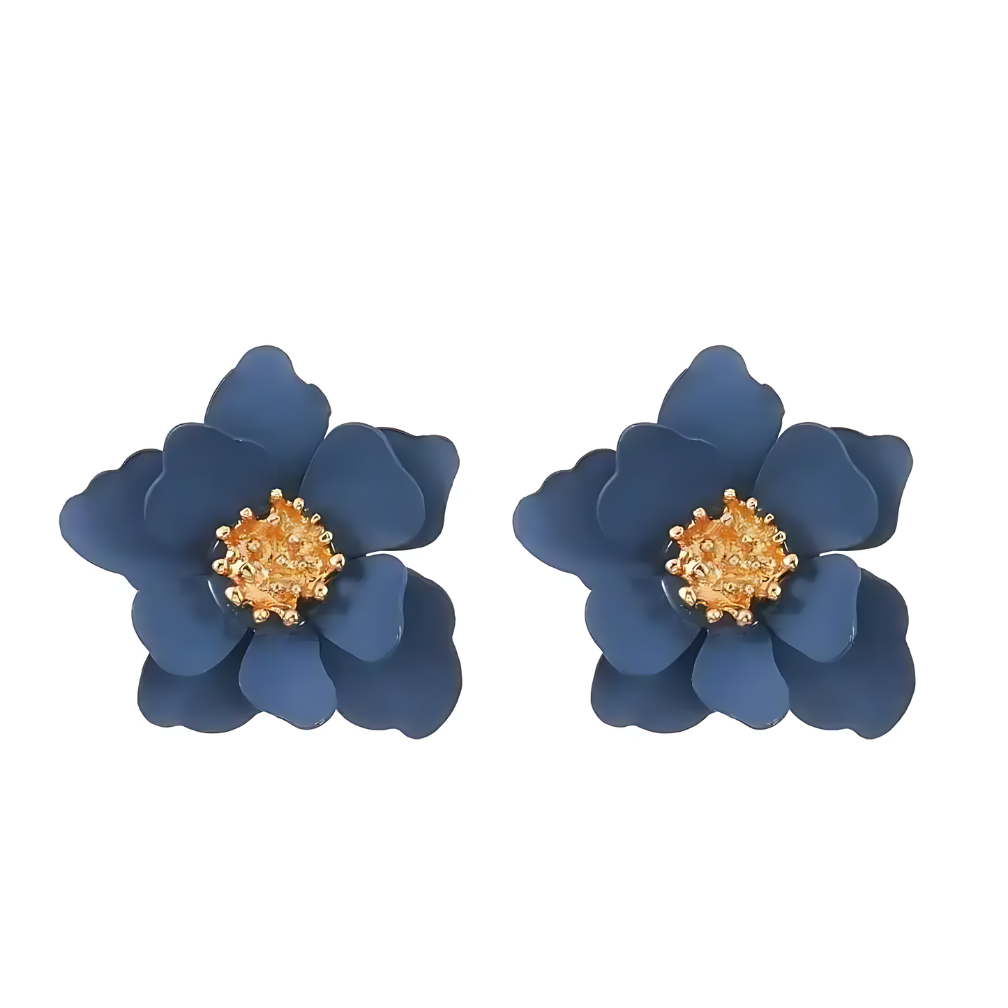 💎 Sweet Blue Bloom Earrings – Sterling Silver Allergy-Free Jewelry