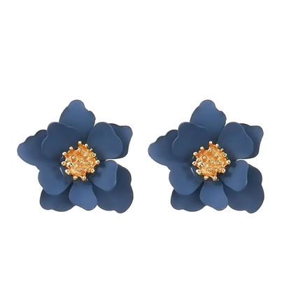 💎 Sweet Blue Bloom Earrings – Sterling Silver Allergy-Free Jewelry