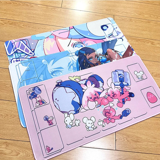 🎀 Pokémon Girls Mouse Pad – Aesthetic Waterproof Desk Mat 💻